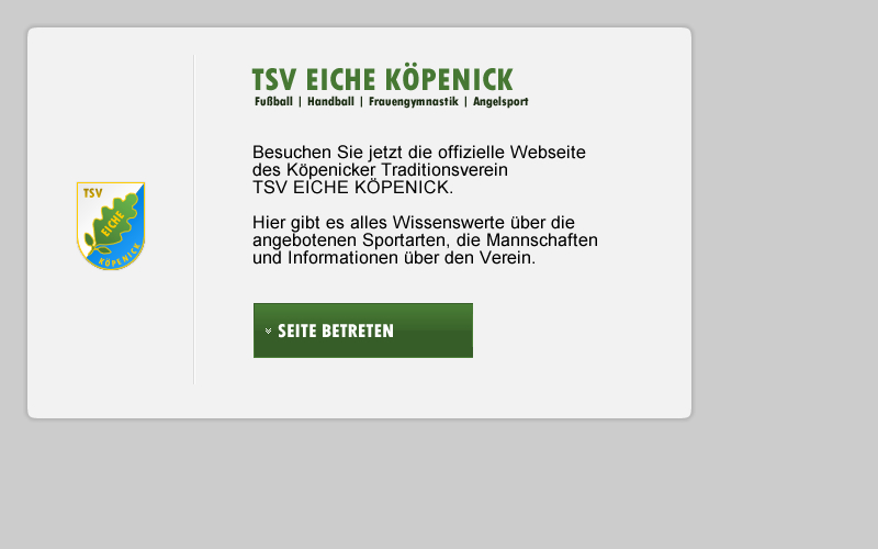 TSV Eiche K&ouml;penick betreten
